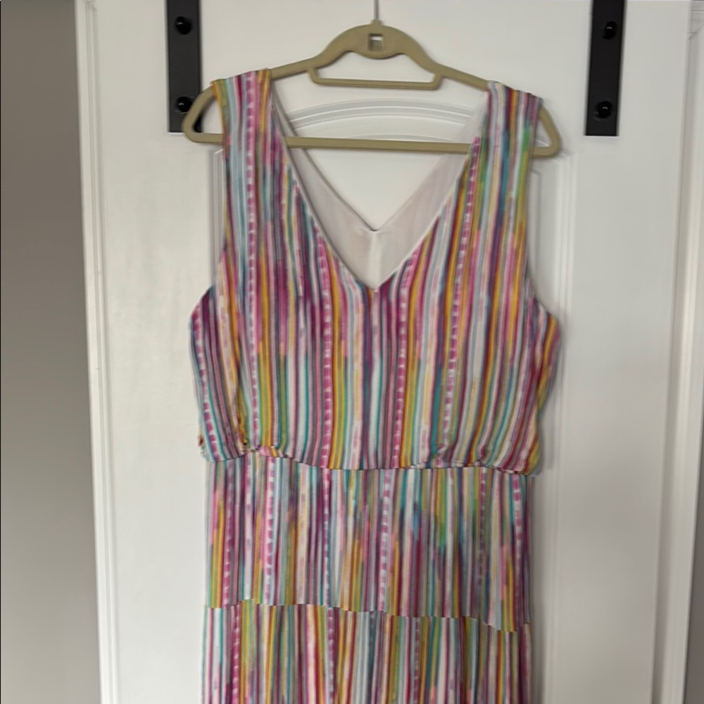 Colorful Striped Sleeveless Dress